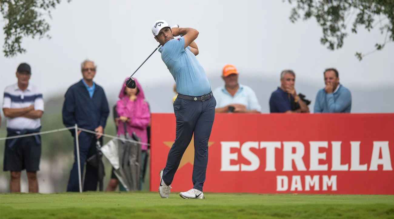 Adrián Otaegui, first round of the Estrella Damm N.A. Andalucía Masters 2023 (credit © Marcos Moreno)